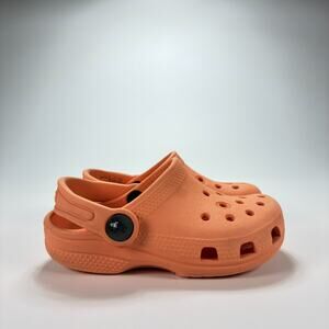 Crocs Classic Clog Melon Orange Slip On Sandals Lightweight Shoes Kids Size C8